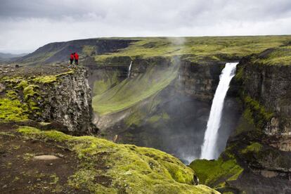 La solitaria catarata de Haifoss, una joya escondida y alejada de los circuitos turísticos.