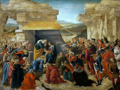 'La adoración de los magos' de Sandro Botticelli, obra realizada en torno a 1500.