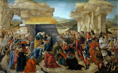 'La adoración de los magos' de Sandro Botticelli, obra realizada en torno a 1500.