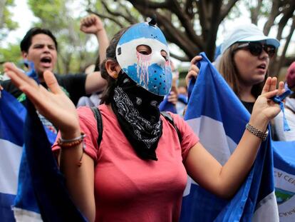 Una marcha contra Daniel Ortega, el pasado julio. 