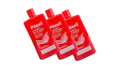 Anticaic shampoo on white background.