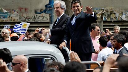 Tabaré Vázquez y su hasta hoy vicepresidente, Raúl Sendic, hace dos años en su toma de posesión.
