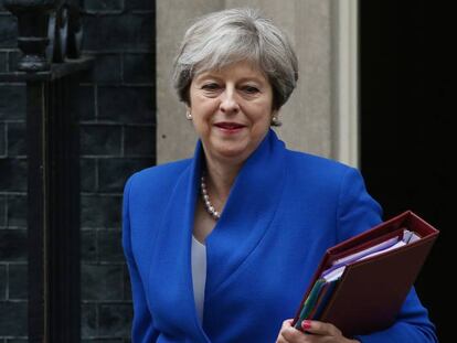 La premier Theresa May en Downing Street.
