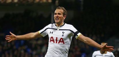 Kane celebra el seu gol al Cristal Palace.