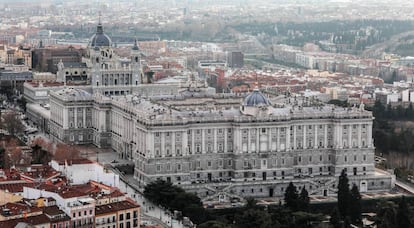 El Palacio Real y la catedral de La Almudena.