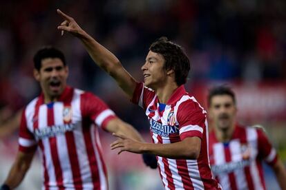 Óliver celebra su gol al Betis