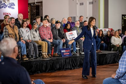 Nikki Haley, el jueves en un acto en Cedar Rapids, Iowa.