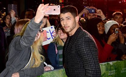 Nick Jonas, en el estreno de 'Jumani' el pasado 7 de diciembre en Londres.