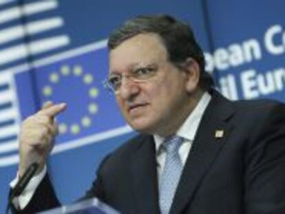 El presidente de la Comisi&oacute;n Europea, Jose Manuel Durao Barroso, tras participar el viernes en la cumbre de l&iacute;deres de la UE.