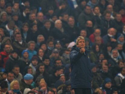 Pellegrini, durante el partido entre el City y el CSKA.