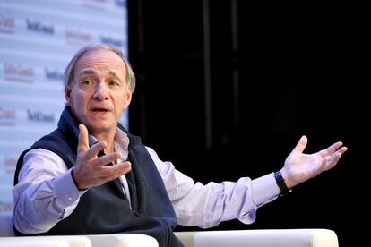 Entrepreneur and philanthropist Ray Dalio gives a talk in San Francisco in 2019.