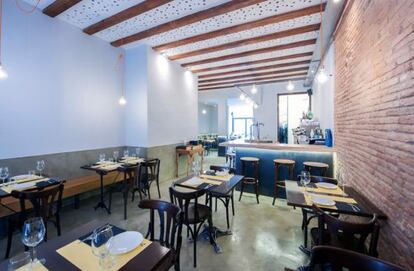 Comedor de la Panxa del Bisbe, en Barcelona.