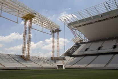 Vista de las obras del Corinthians. 