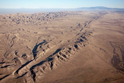 A stretch of the San Andreas fault in California.
