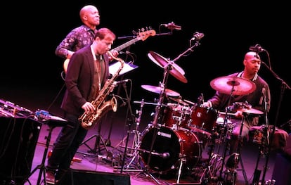 El tr&iacute;o de jazz de Chris Potter, Reuben Rogers y Eric Harland, este domingo en el festival JazzMadrid.