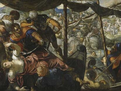 'Batalla entre turcos y cristianos', lienzo del italiano Tintoretto (1518-1594).