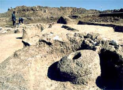 Yacimiento de la Fuente de la Mora, en Leganés, junto a la carretera de circunvalación M-40.