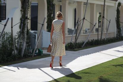 Melania Trump en Palm Beach el día de las elecciones.