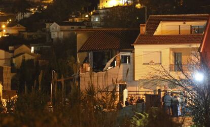 Vivienda afectada por la explosión en Redondela.