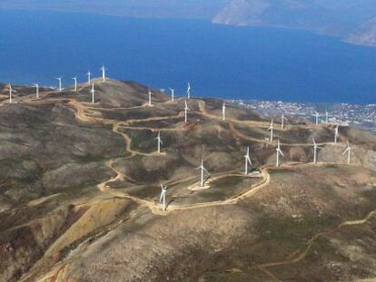 Parque e&oacute;lico de Acciona en Grecia.