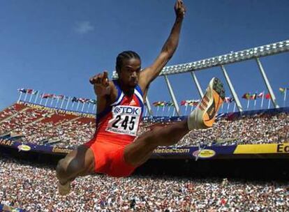 Iván Pedroso, en los Campeonatos del Mundo de Atletismo en Canadá