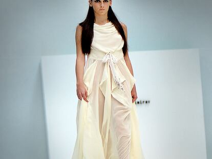 Desfile de Drago Krasimirov, ayer en la Fashion Week de Valencia.