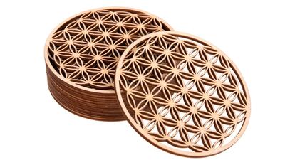 Juego de 10 posavasos de madera
