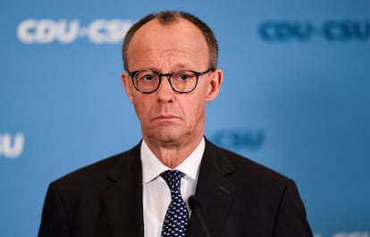 El presidente de la Unión Demócrata Cristiana de Alemana (CDU) y previsiblemente futuro canciller alemán, Friedrich Merz.