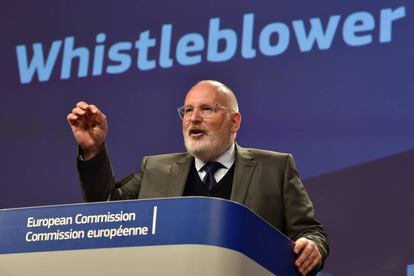 El vicepresidente de la Comisión Europea, Frans Timmermans. 