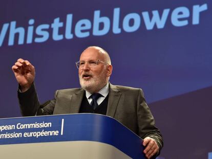 El vicepresidente de la Comisión Europea, Frans Timmermans. 