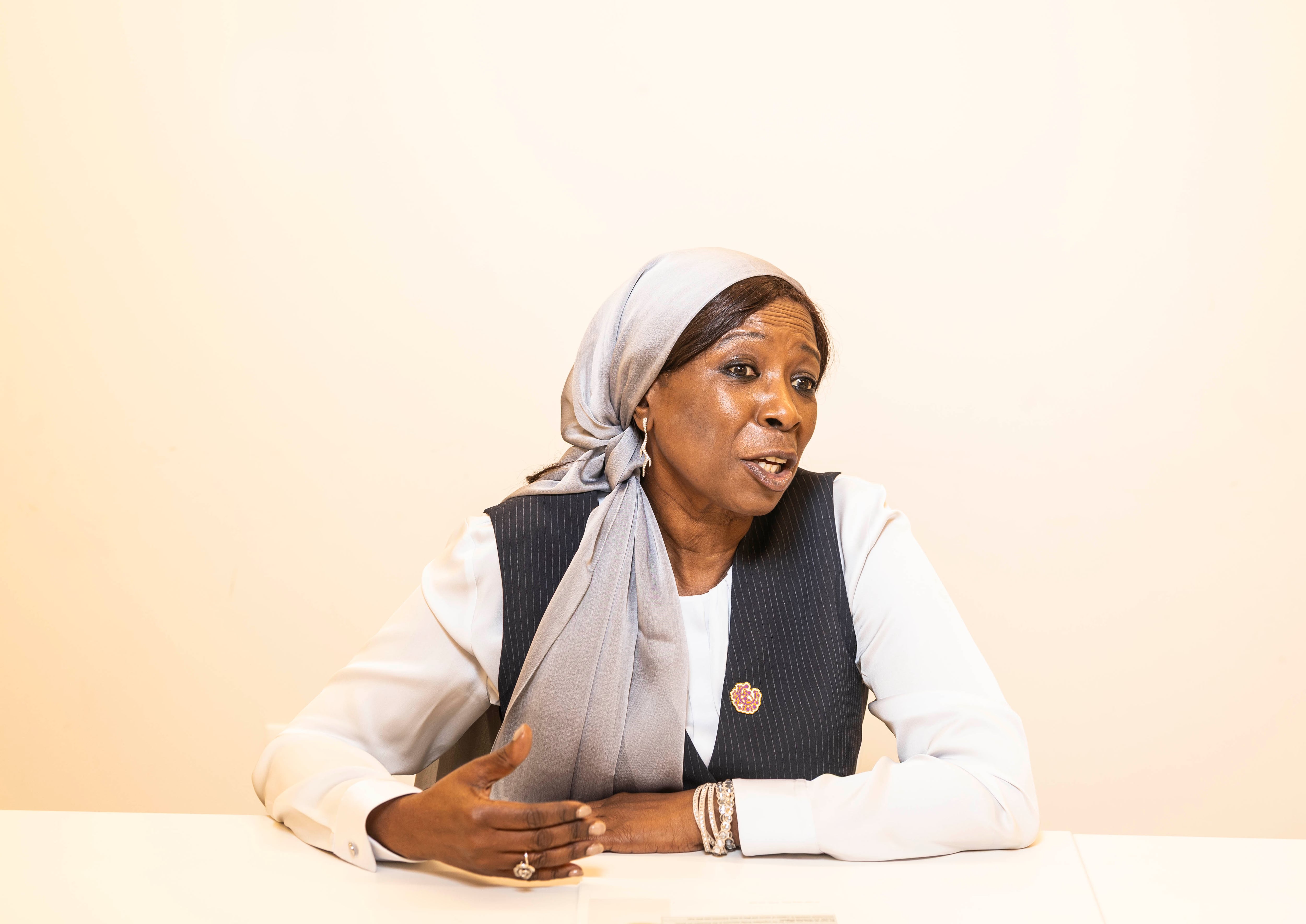 Diene Keita, durante un momento de la entrevista.