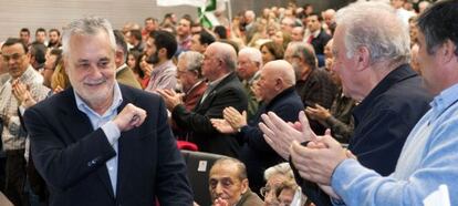 El presidente de la Junta, José Antonio Griñán, ayer en un acto en Sevilla.