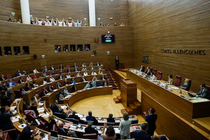 El pleno de las Cortes Valencianas de este jueves, 15 de mayo.