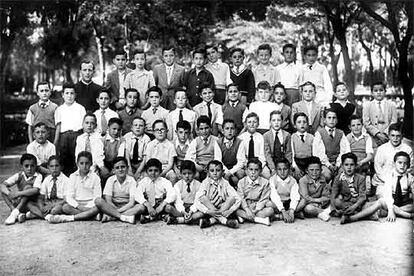 Los compañeros de José Luis Cuerda en las Escuelas Pías de Albacete.