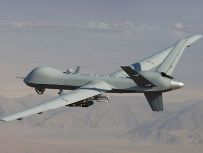 Imagen del MQ-9 Reaper, de la firma estadounidense General Atomics, que Defensa estudia adquirir.