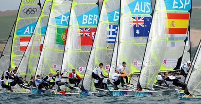 Competición de vela en Weymouth.