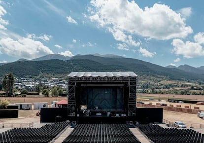 El escenario donde han actuado los grupos y solistas del Cerdanya Musica Festival.