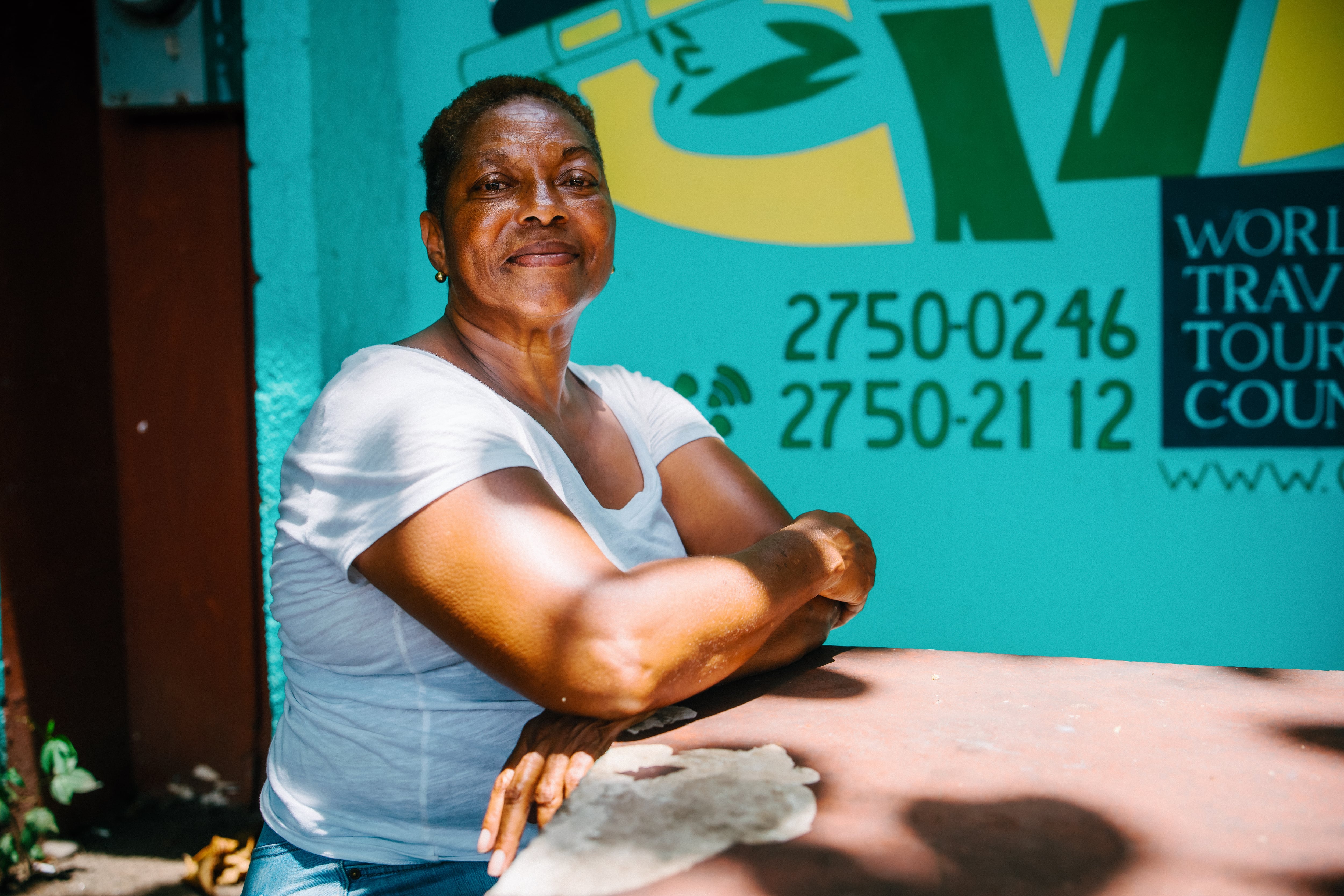 Celia Muré, una de las lideresas de la comunidad, en Puerto Viejo. 
