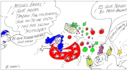 Peridis: “¿Qué haces en el suelo, Miguel Ángel?”