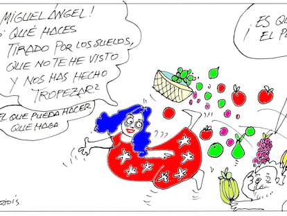 Peridis: “¿Qué haces en el suelo, Miguel Ángel?”