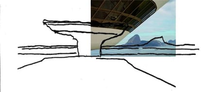 Boceto de Niemeyer. 