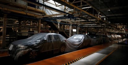 Línea de montaje de Volkswagen Autoeuropa en Lisboa.