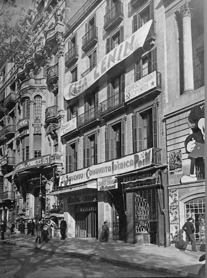 Local del POUM en Rambla dels Estudis de Barcelona. 