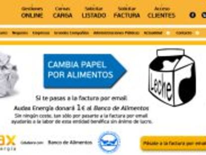 Capura de la p&aacute;gina web de Audax. 