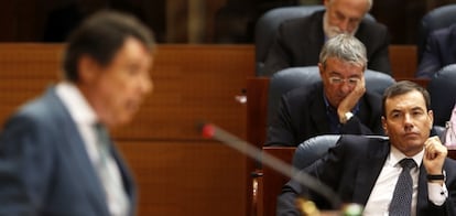 Ignacio González, Tomás Gómez, Gregorio Gordo y Luis de Velasco en el último debate de Madrid.