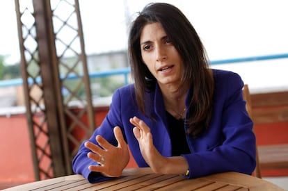 Virginia Raggi el 19 de mayo en Roma.