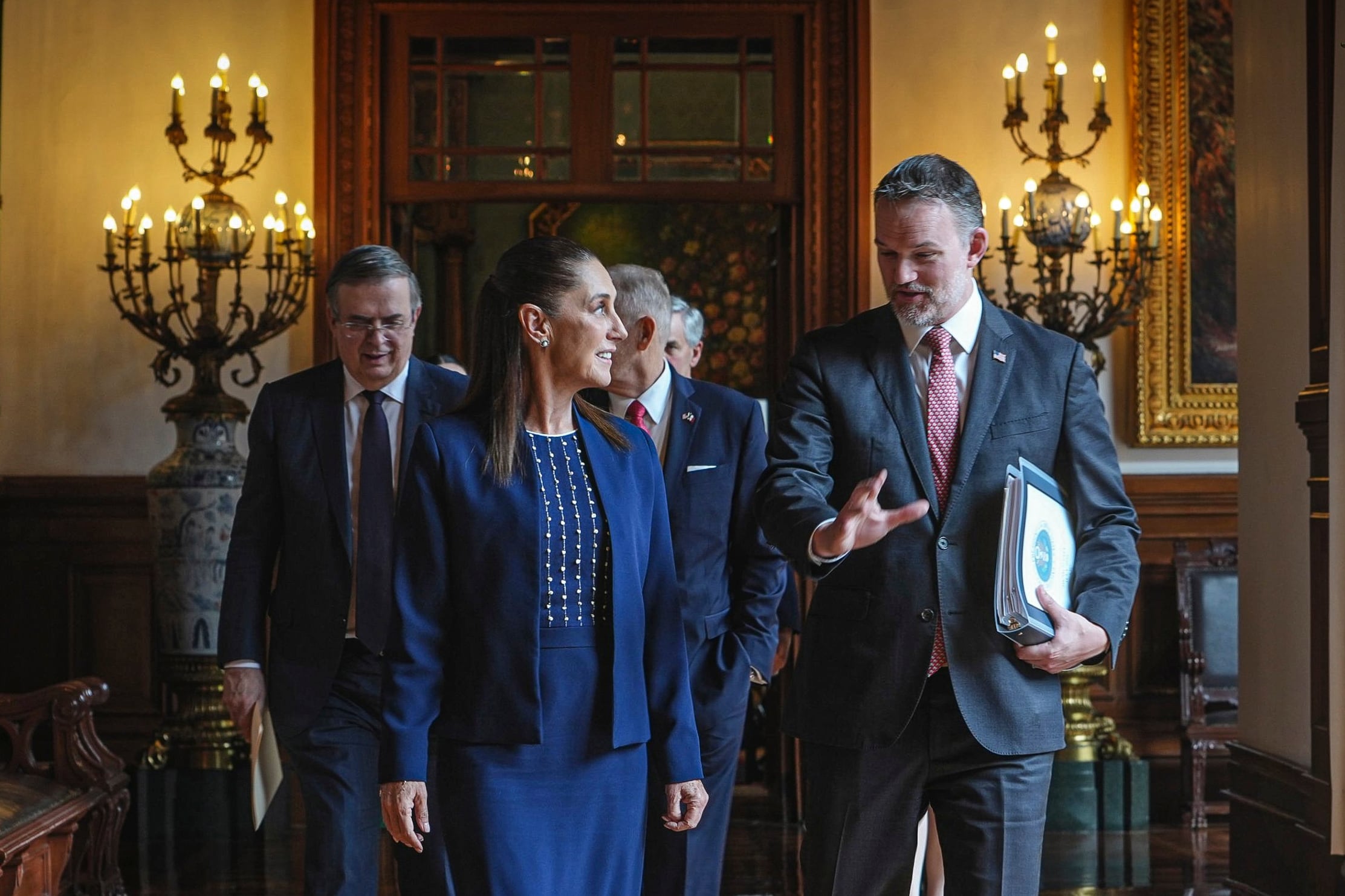 Reunión de Claudia Sheinbaum y Jamieson Greer en Palacio Nacional, el 23 de julio.