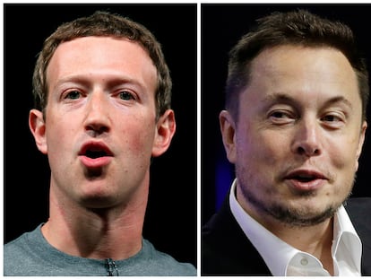 El fundador de Facebook, Mark Zuckerberg, y el duelo de X, Elon Musk.