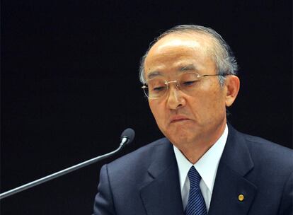 Watanabe durante la rueda de prensa ayer en Tokio.