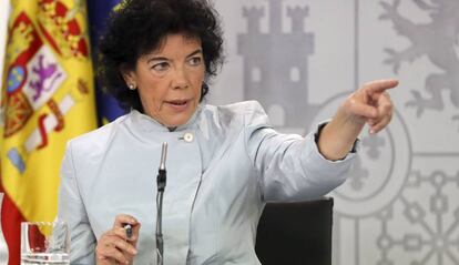 Isabel Celaá, portaveu del Govern central.